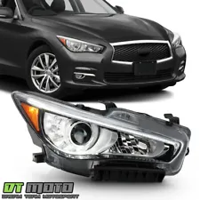 For 2014-2022 Infiniti Q50 w/o AFS DRL Projector Headlight Headlamp - Passenger