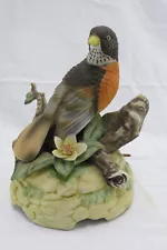 Andrea Sadek Robin Bird Figurine Porcelain Music Box - What a Beautiful Morning