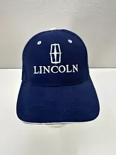 Lincoln Baseball Hat Dealer Automotive Car Blue Embroidered Logo Adjustable