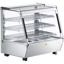 Commercial Heated Display Case Self/Full Service Food Warmer Countertop 3 Shelf