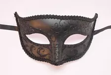 Venetian Masquerade Costume Ball Porm Dance Wedding Party Black Mask for Man boy