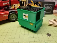 Custom Made Miniature 8-yard Dumpster at 1:14 Scale for RC Construction