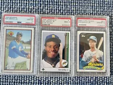 ð¥ ken griffey jr rookie card psa 10, Bowman,Topps Traded, upper deck PSA 9 lot