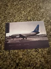 Braathens Boeing 737-700 intro new livery airport airline issued postcard