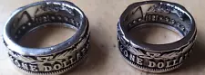 silver coin rings for men