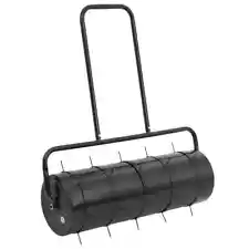 Garden Lawn Roller with Aerator Clamps Black 16.6 gal and Steel Q1W3