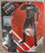 GI Joe Costume Mens New Halloween Snake Eyes Cosplay Hasbro Mask Jumpsuit