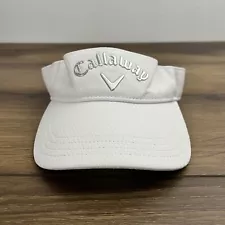 Callaway White Silver Adjustable Golf Visor