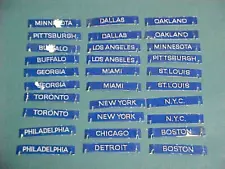 Lot of 30 Munro NHL Team Name Tags from 1972 Bobby Hull Table Top Hockey Game