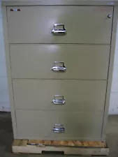 FIREKING 4 DRAWER LATERAL FIREPROOF FILE CABINET WITH KEY