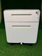 2 Drawer Mobile File Cabinet - Metal Filing Cabinet, Pre-Assembled