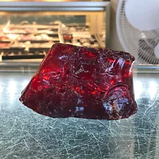 Blood Red 11.5 oz Slag Glass Cullet Sorcerer Stone Garden Landscaping Aquarium