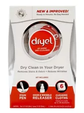 Dryel at Home Dry Cleaner Starter Kit with 6 Cleaning Cloths, Fresh Scent.