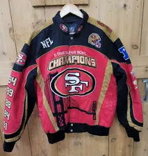 NFL San Francisco 49ers 5 Time Super Bowl Champions Jacket ~ Pre-Owned