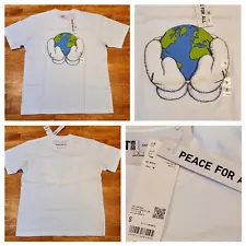 New! Uniqlo x Kaws UT Peace for All Graphic Tee T-Shirt White Unisex Sz Small