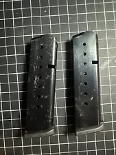 Set of 2x Taurus PT-1911 Round Magazines - Black one has light rust