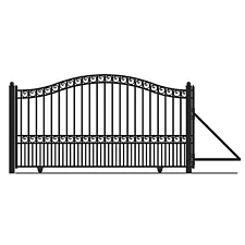 ALEKO Paris Style Garden Ornamental Steel Single Sliding 16' Driveway Gate Black