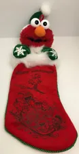 Elmo Sesame Street Christmas Stocking Plush Stuffed Animal Kurt Adler 2012