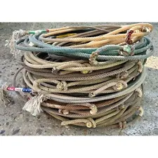 TEN (10) Used Lariat Team Ropes Good For Décor or Roping Practice