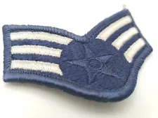 1980s Old Style USAF SENIOR AIRMAN Rank Insignia Air Force Patch NOS