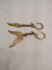 Vintage Robin’s Jeans Key Chain Wings LOT of 2 Distressed Y2K Gold Tone