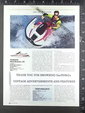 1990 1 page FEATURE on Yamaha WaveRunner LX