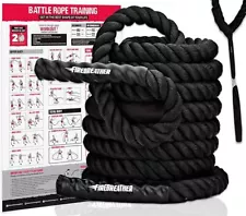 Battle Ropes 30ft by 1.5" Diameter, Black, New in Box