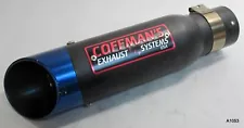 Coffman Shorty Slip On Exhaust Blue Tip for 2013-2022 Honda CBR500R CBR 500