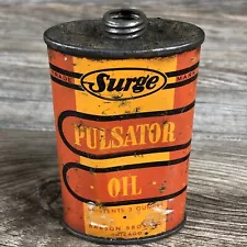 Vintage Surge Babson Bros Co. Pulsator Oil Tin Can 3 Ounces Chicago