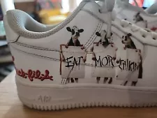 Rare Nike Air Force 1 Chick-fil-A Sneakers Womens 7 White Triple Leather Cool