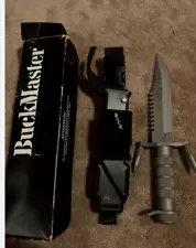 Buck Knives Buck Master 184 Survival Hunting Knife Buckmaster With Box & Sheath