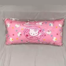 Hello Kitty Long Cushion Pillow Pink Flower Retro