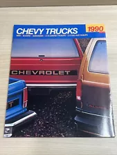 1990 Chevy Trucks Full Size Pickups Vans Blazers Sales Brochure 454 SS Poster