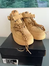 NIKE AIR FORCE 1 MID 07 WB "FLAX WHEAT" FLAX-WHEAT-GUM DJ9158-200, Men’s 10 NEW!