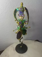 Decorative Mardi Gras Multi colored Harlequin/Jester w/Saxophone (Pier1 Imports)