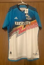 2024 SPORTING KANSAS CITY ADIDAS ARCHIVE AUTHENTIC JERSEY WIZARDS THROWBACK NWT!