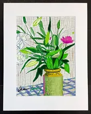 DAVID HOCKNEY - 11x14 in. Pre-Matted Print - FRAME READY - Hand Signed Signature