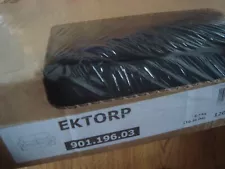 IKEA EKTORP Cover for Ektorp Loveseat 2-Seat Sofa IDEMO BLACK Slipcover NEW NIB