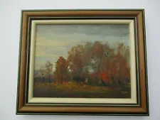 HERBERT REMINGTON DRURY PAINTING RARE OHIO IMPRESSIONIST LANDSCAPE HORSE HARVEST