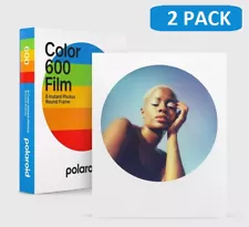 2 x Polaroid ROUND FRAME Color instant film for 600 636 OneStep i-type Camera