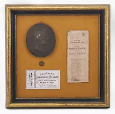 1800's Abraham Lincoln Campaign Artifacts Token Andrew Johnson Impeachment Pass