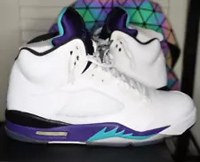 Size 12 - Jordan 5 Retro Grape 2013 Fresh Prince Metallic OG Bred White Hornets