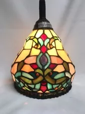 Dale Tiffany Ceiling Lamp Antique Roadshow Edition Stained Glass Shade Fixture