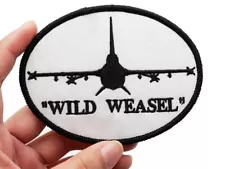 FABULOUS "WILD WEASEL" (USAF) EMBROIDERED IRON-ON PATCH...