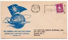 American Airlines 1945 First Comm'l Land Plane Flight Overseas Ireland to UK