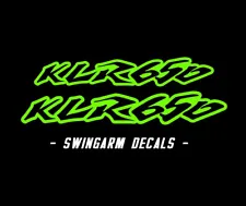 KLR 650 graphic Swingarm decals stickers Fits Kawasaki KLR 1987-2007 green