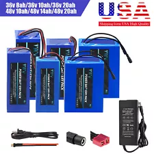 TWV 36V 48V 8AH/10AH/14AH/20AH Ebike Lithium Battery