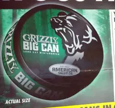 Grizzly Tobacco Ad 2020 BIG CAN Fold Out Advertisement MudJug NEW