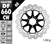 Galfer Standard Floating Wave Front Brake Rotor with Aluminum Carrier #DF660CW (For: Ducati 750 SS)