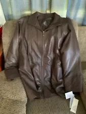 Brand new w/tags attached vintage TIBOR MENS 3XL FULL LEATHER LAMB SKIN COAT